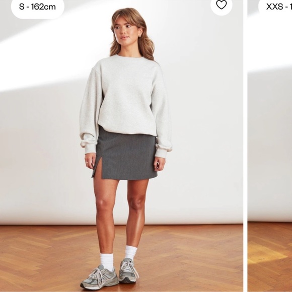 Djerf Avenue Must Have Gray Mini Skirt Women’s Size Medium - Picture 2 of 11